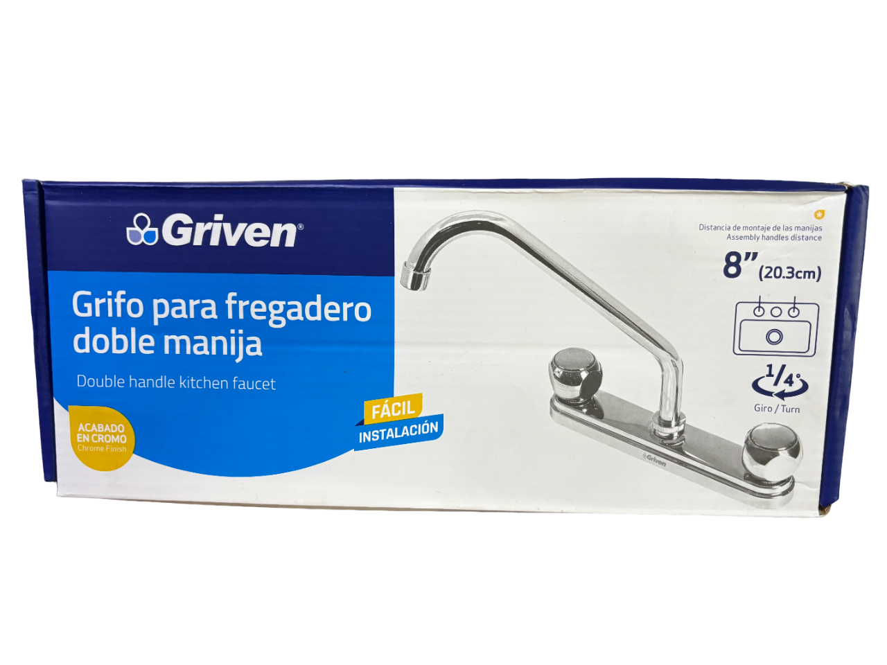 Grifo para fregadero doble manija