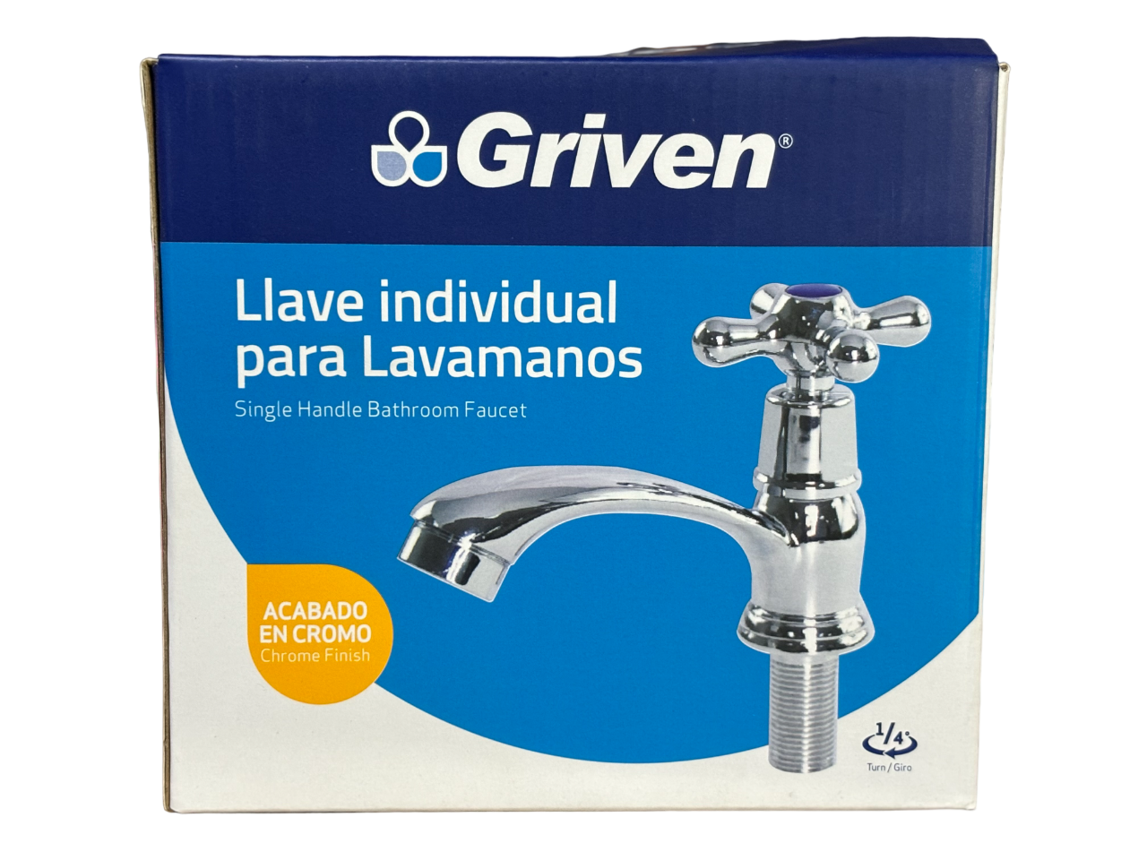 Llave individual para lavamanos 4 puntas